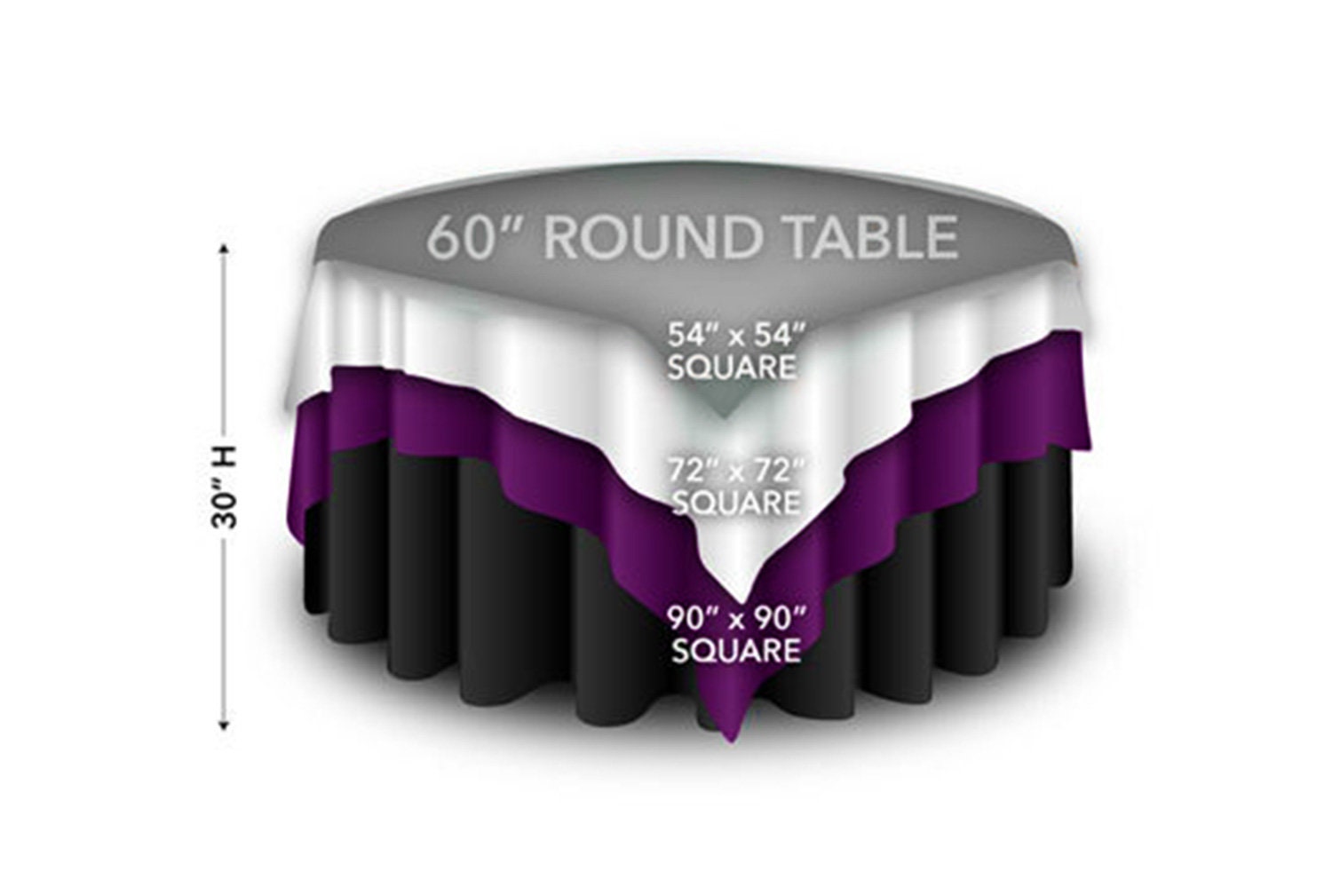 Square Overlays For Round Tables 72in Square Satin Table Overlay