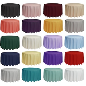 Polyester 132 Inch Round Tablecloth  | Wedding Tablecloth