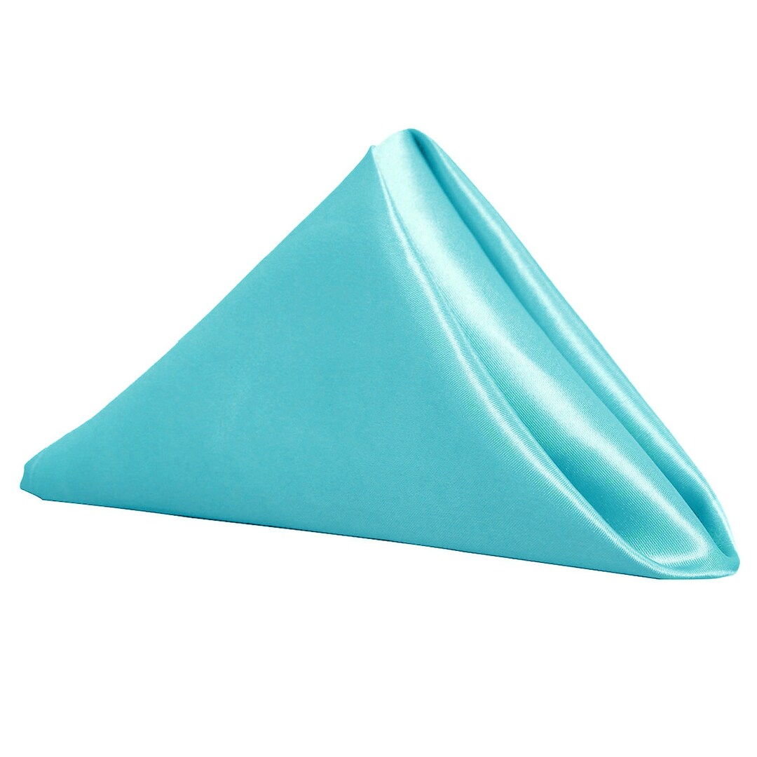 Turquoise Napkin for Weddings Pack of 10 Wholesale Satin Etsy
