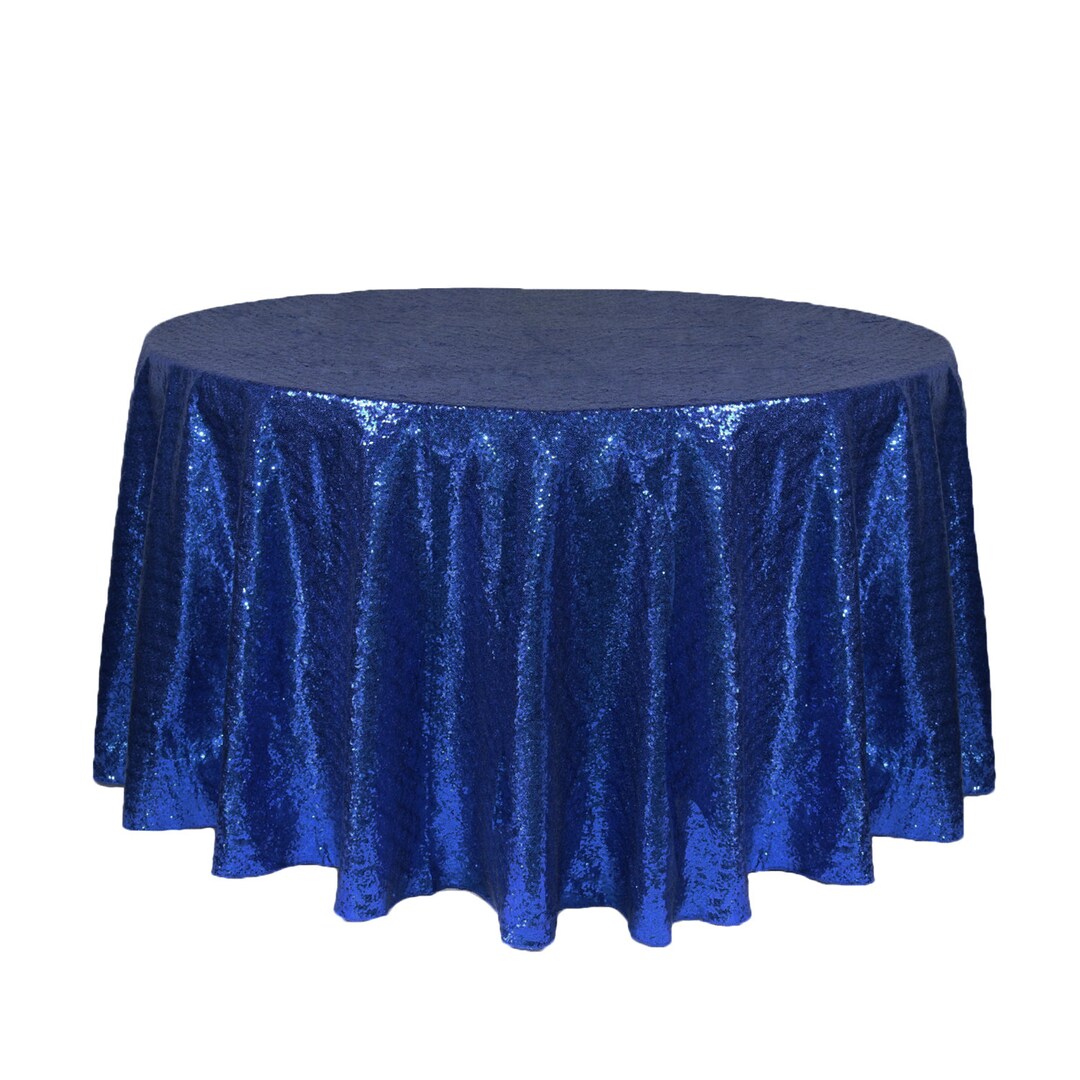 Navy Blue 120 Inch Round Glitz Sequin Tablecloth Wholesale Wedding Tablecloth, Round Table ...