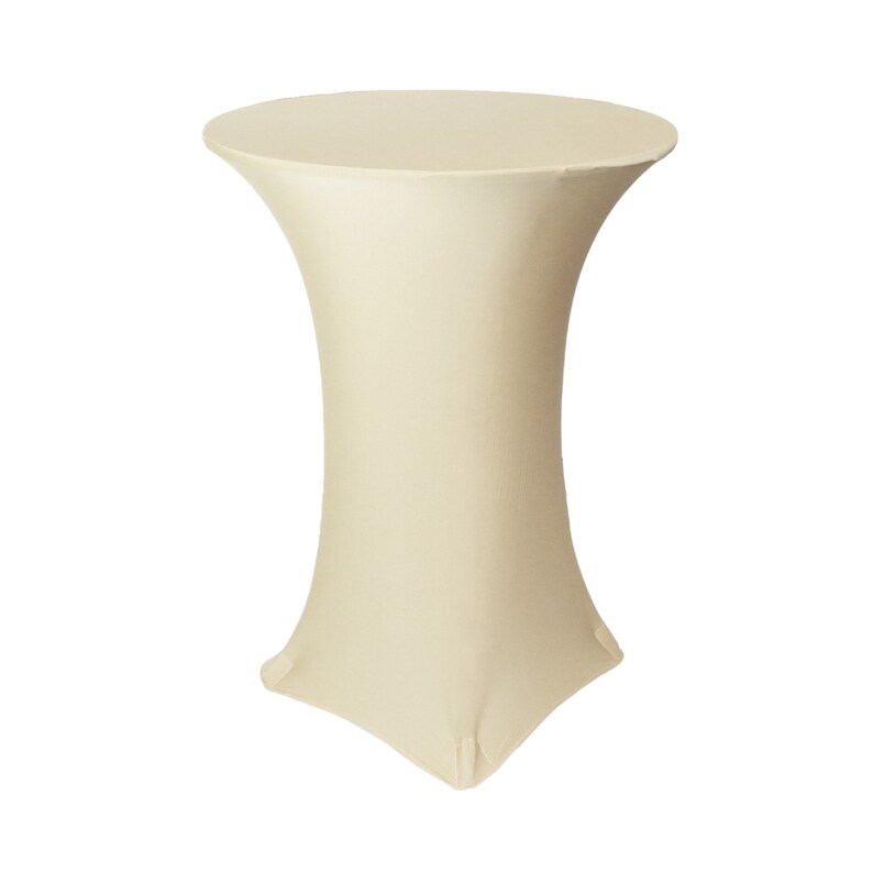 Ivory 36 Inch Highboy Cocktail Round Stretch Spandex Table Etsy