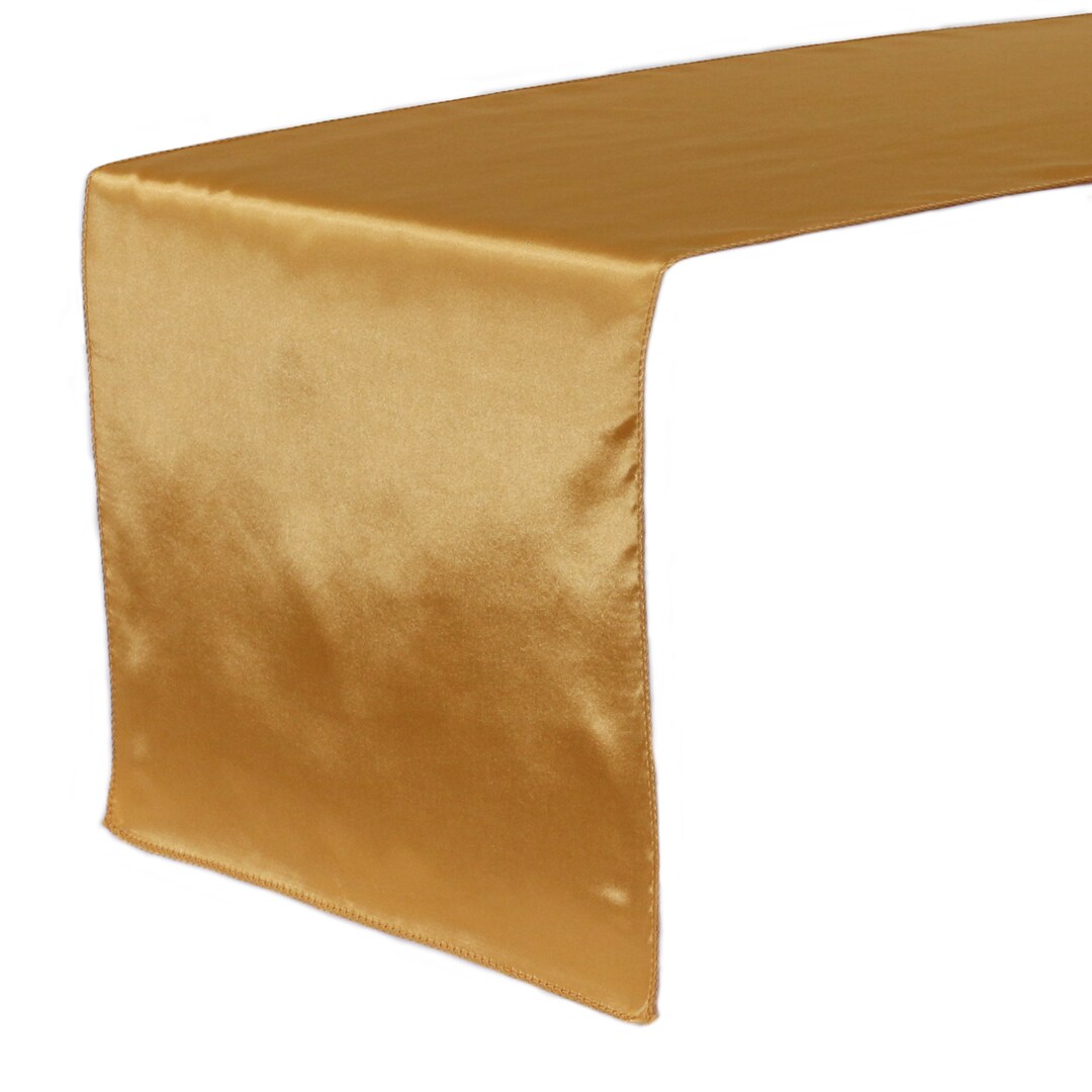 Gold Satin Table Runner Wedding Table Runner Etsy