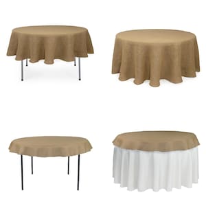 Round Burlap Tablecloths | Wedding, Christmas, Holiday, Event Tablecloths
