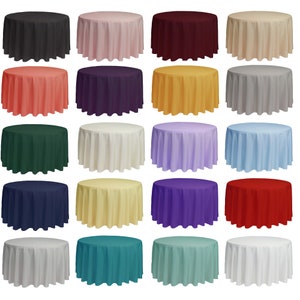 Sage Green 132 Inch Round Polyester Tablecloth Wedding Tablecloth ...