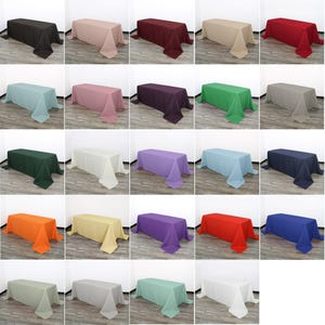Polyester 90 x 156 inch Rectangular Tablecloth | Wholesale Wedding, Christmas, Holiday, Catering Tablecloths