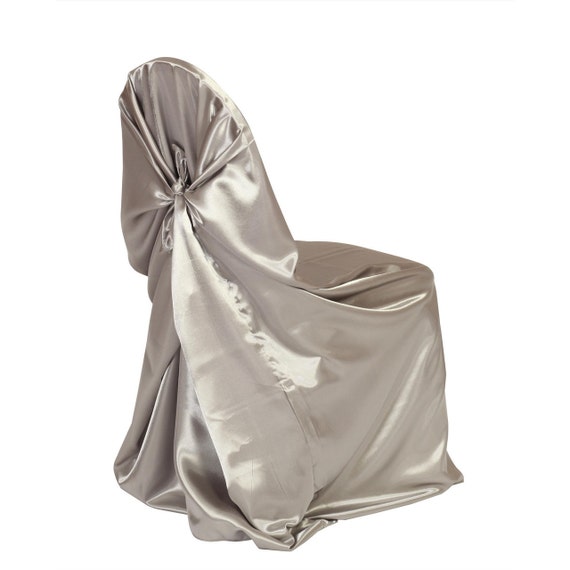 Couverture De Chaise Universelle En Argent Noir Platine Etsy
