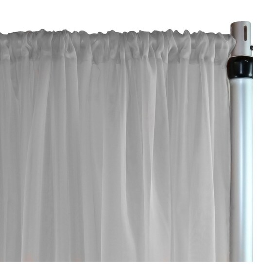 Voile Sheer Drape Backdrop 10ft X 116 Silver Drapes Etsy