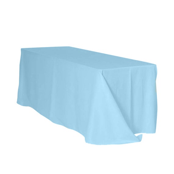 Table Tek Rectangle Black Polyester Cloth Table Cover - Hemmed - 90 inch x 132 inch - 10 Count Box, Size: One Size