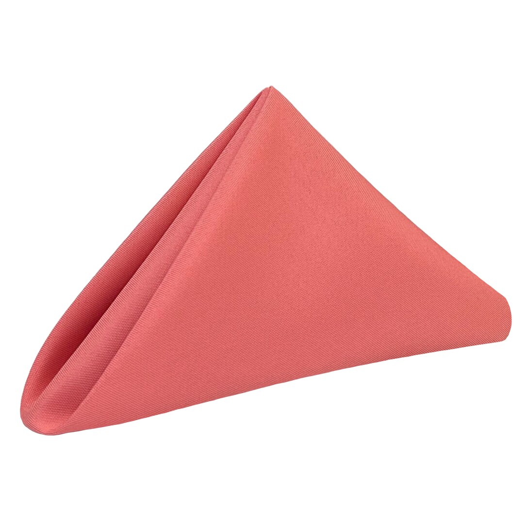 Coral Napkin for Weddings Pack of 10 Wholesale Polyester Etsy