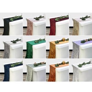 Crushed Velvet 14 x 108 inch Table Runners | Wholesale Wedding, Christmas, Holiday, Event Table Runners