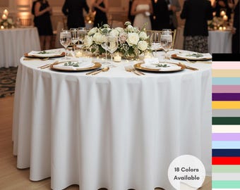 Polyester 132 Inch Round Tablecloth  | Wedding Tablecloth