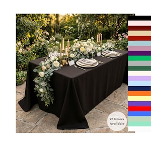 Polyester 90 x 156 inch Rectangular Tablecloth | Wholesale Wedding, Christmas, Holiday, Catering Tablecloths