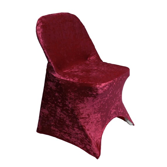 Burgundy Velvet Spandex Folding Chair Cover Stretch Chair Covers, Wedding  Chair Covers -  Canada