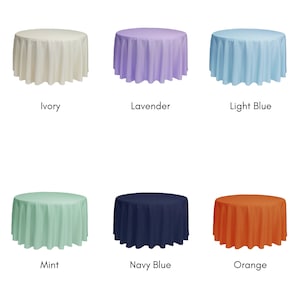 Round 108 Inch Polyester Tablecloth | Wedding Tablecloth, Wholesale Table Linens - Etsy