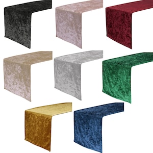 Crushed Velvet 14 x 108 inch Table Runners | Wholesale Wedding, Christmas, Holiday, Event Table Runners
