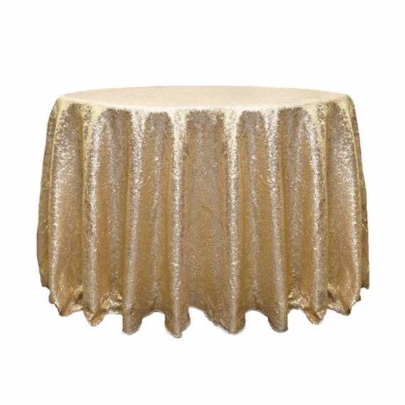 Wholesale Wedding Tablecloth Round Table Linens Gold 120 Inch