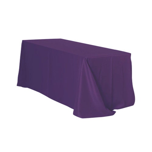Purple 90 x 156 Inch Rectangular Polyester Tablecloth | Wedding Tablecloth, Catering Tablecloth