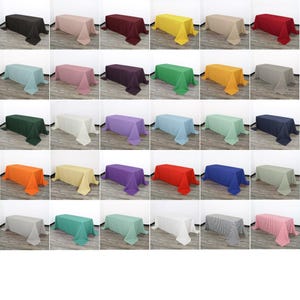 Polyester 90 x 132 Inch Rectangular Tablecloth  | Wholesale Wedding, Christmas, Holiday, Event Tablecloths