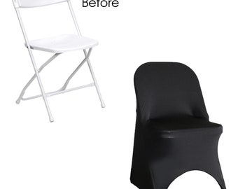 Buy Black Spandex Folding Chair Cover Stretch Chair Covers
