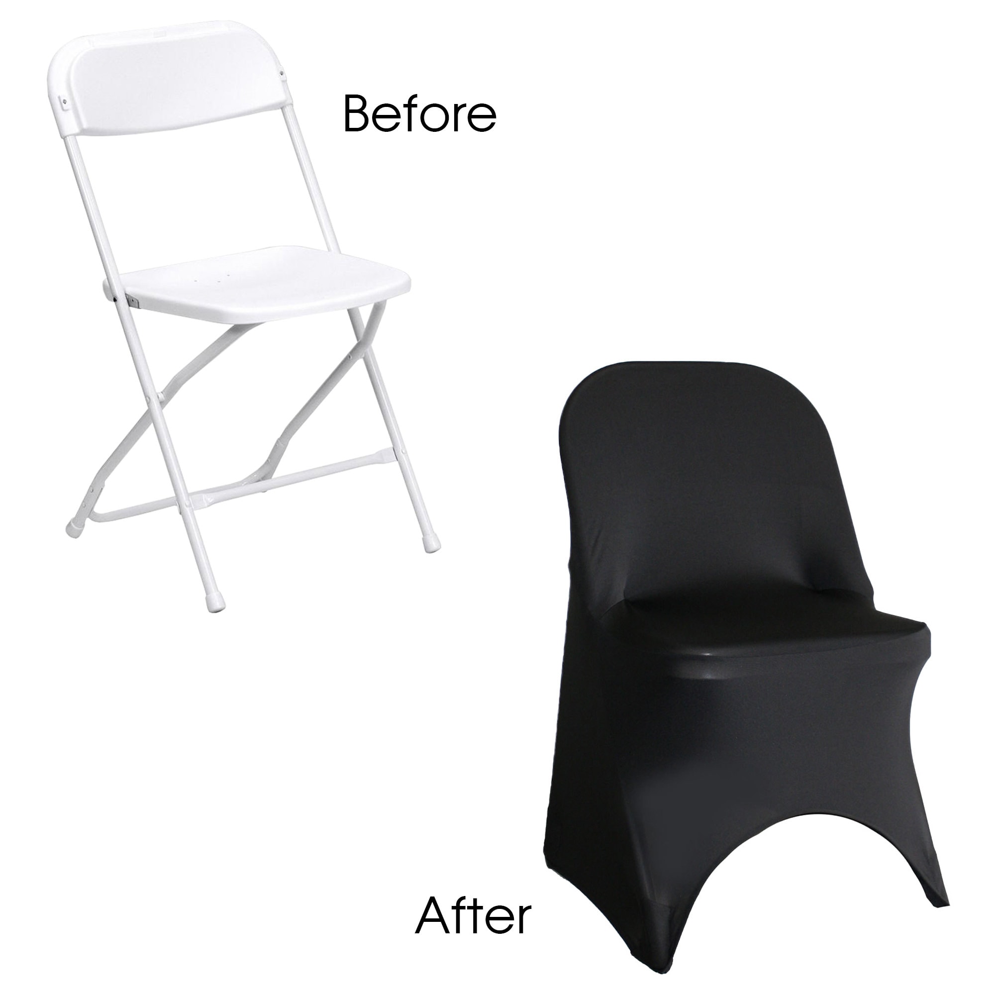 Buy Black Spandex Folding Chair Cover Stretch Chair Covers, Wedding Chair  Covers Online in India 