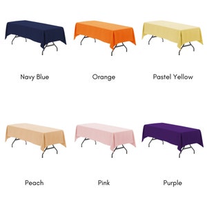 Polyester 60 x 126 inch Rectangular Tablecloths Wedding Tablecloth, Catering Tablecloth image 7