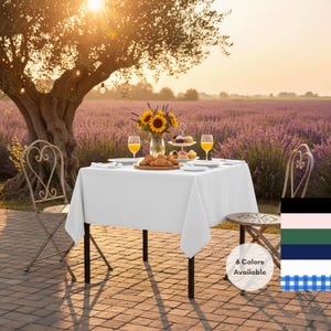 90" Square Polyester Tablecloth | Wedding, Holiday, Catering