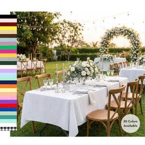 Polyester 60 x 102 inch Rectangular Tablecloths | Wedding, Christmas, Holiday, Catering Tablecloths