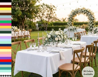 Polyester 60 x 102 inch Rectangular Tablecloths | Wedding, Christmas, Holiday, Catering Tablecloths