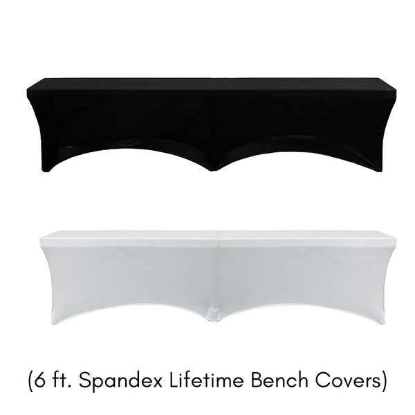 Stretch Spandex 6 ft. Lifetime Folding Bench Covers | Bench Covers, Weddings and Banquet Events