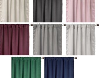 Blackout Polyester Curtains with Rod Pockets - 2 Panels | Blackout Curtains 42 in. (W) X 84 in. (L)