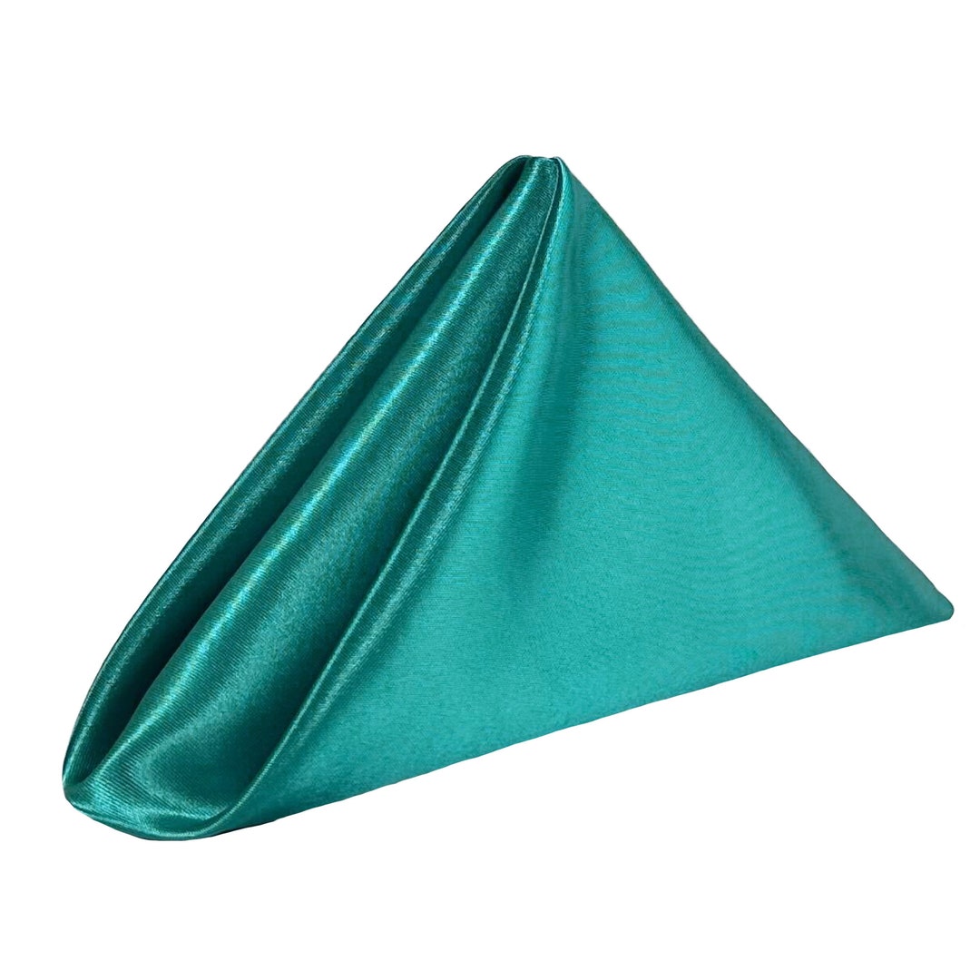 Teal Napkin for Weddings Pack of 10 Wholesale Satin Napkins Etsy