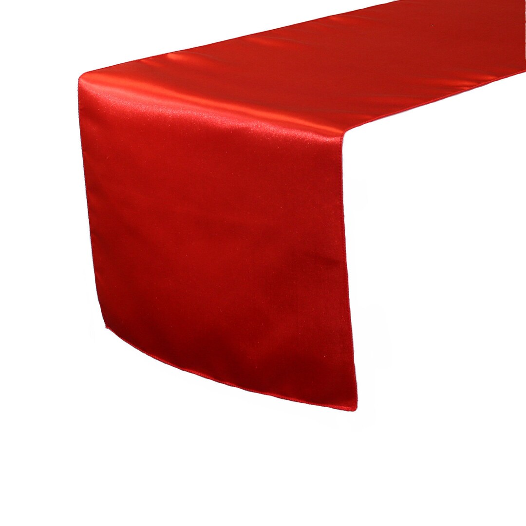 Red Satin Table Runner Wedding Table Runners Etsy