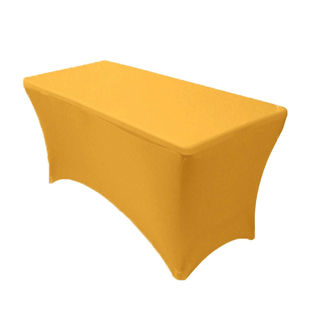 Gold Spandex 4 Ft Rectangular Table Cover Spandex Table Etsy