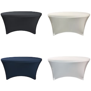 Spandex 6 FT Round Table Covers  | Wholesale Wedding Wholesale Wedding, Christmas, Holiday, Event Stretch Tablecloths