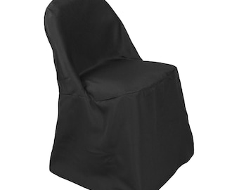 Polyester Folding Chair Covers  | Wedding, Christmas, Holiday, Event Chair Covers