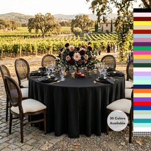 Polyester 120 Inch Round Tablecloth | Wedding, Christmas, Holiday, Event Tablecloths