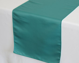 Teal Lamour Satin Table Runner | Wedding Table Runner