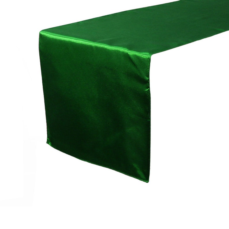 Hunter Green Satin Table Runner Wedding Table Runners Table Linens Home