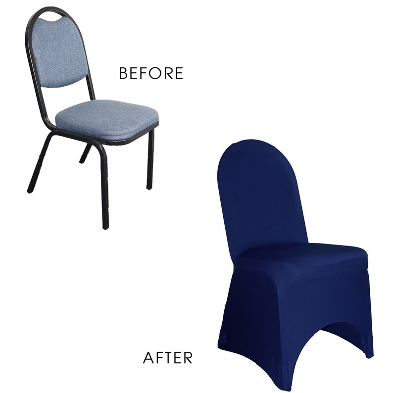 Navy Blue Spandex Banquet Chair Cover Wholesale Chair Etsy