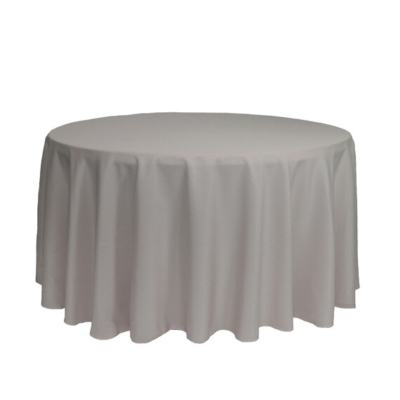 Gray 120 Inch Round Polyester Table Cloth Wedding Tablecloth Gray 120 Inch Round Polyester Table, 60 Inch Round Table Covers