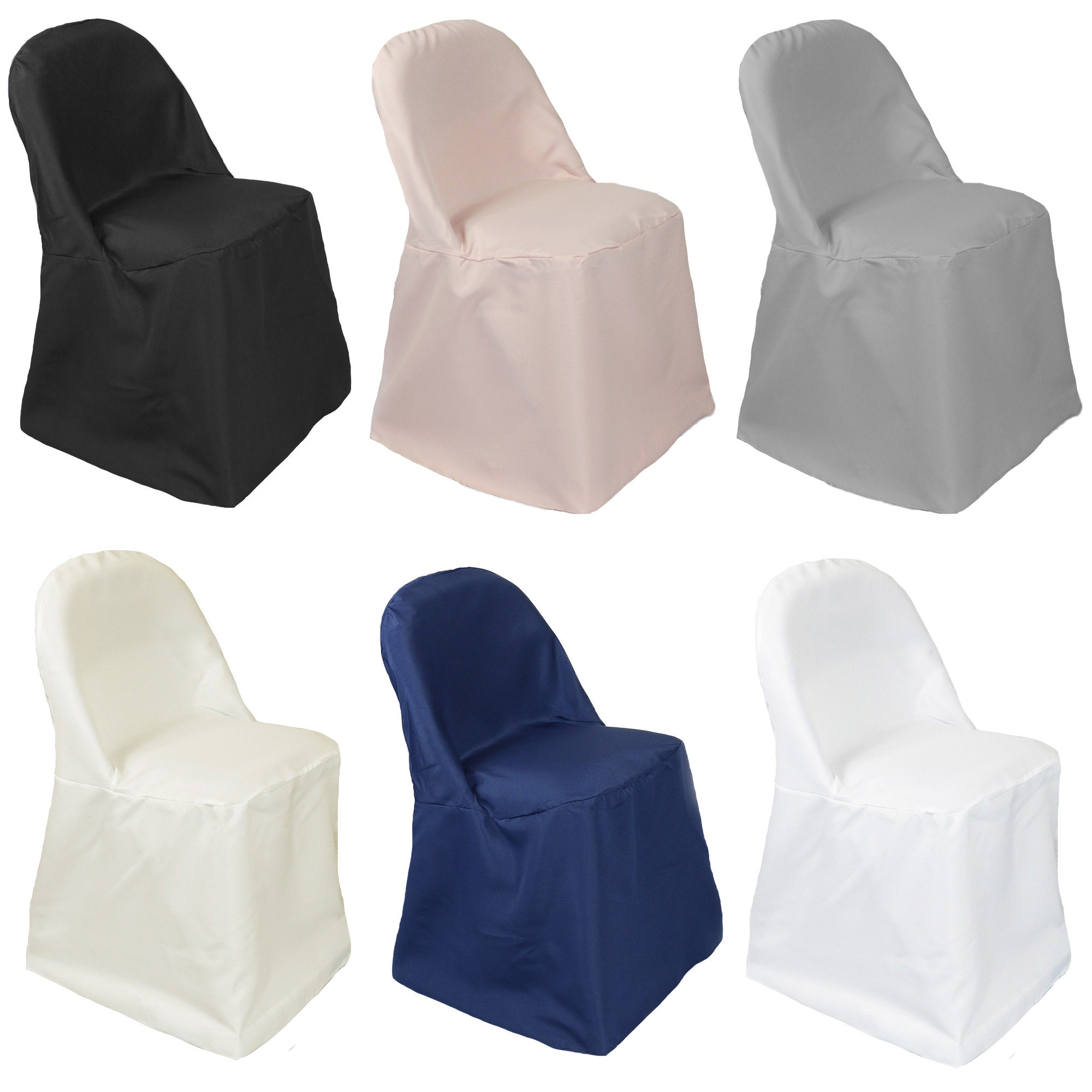 Fundas De Poliéster Para Sillas Plegables / Fundas Para Sillas Para Bodas, Navidad, Fiestas Y Eventos - México