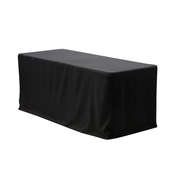 Nappe en polyester ajustée noire de 6 pieds | rectangulaire Nappe de  mariage,Nappe de traiteur, Nappe de banquet