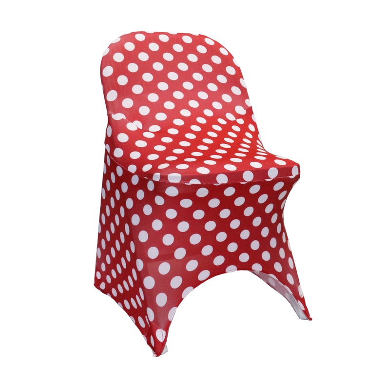 Red and White Polka Dot Stretch Spandex Folding Chair Covers Etsy