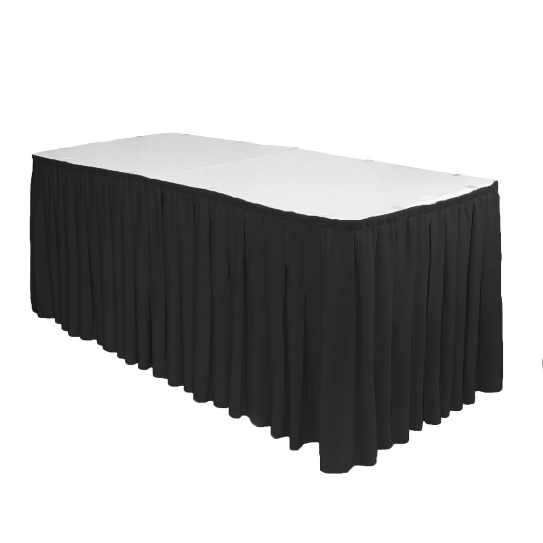 Jupes de table, jupe de table, nappe rectangulaire en polyester, nappe de table d'exposition, nappe de table pour fête de mariage, décoration d'hôtel (couleur : blanc, dimensions