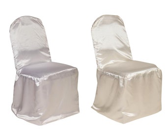 Satin Banquet Chair Covers  | Wedding Chair Covers, Slipcovers