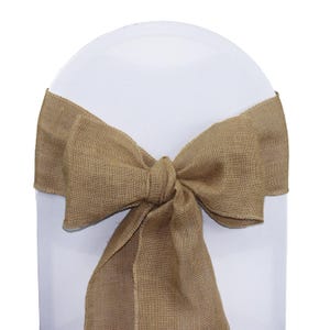 Jute Burlap Chair Sashes (Pack of 10) | Wedding, Christmas, Holiday, Event  Chair Sashes