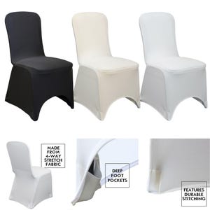 Square Top Spandex Banquet Chair Cover  | Wedding Wholesale Wedding, Christmas, Holiday, Event Chair Covers