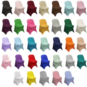 Stretch Spandex Folding Chair Covers | Wedding, Christmas, Holiday, Event Chair Covers, Slipcovers