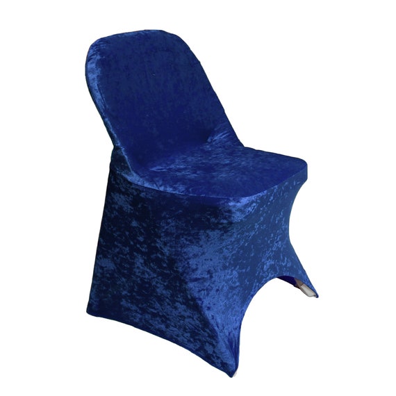 Navy Blue Velvet Spandex Folding Chair Cover Stretch Chair Covers, Wedding  Chair Covers -  Canada