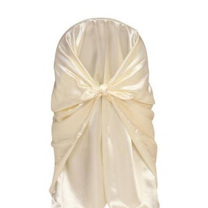 Ivory Satin Universal Chair Cover Wedding Chair Covers - Etsy